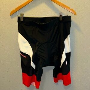 SOUKE Sports Bicycle Bike Cycling Spin Shorts Black Red. Padded Men’s XL NWT